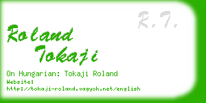 roland tokaji business card